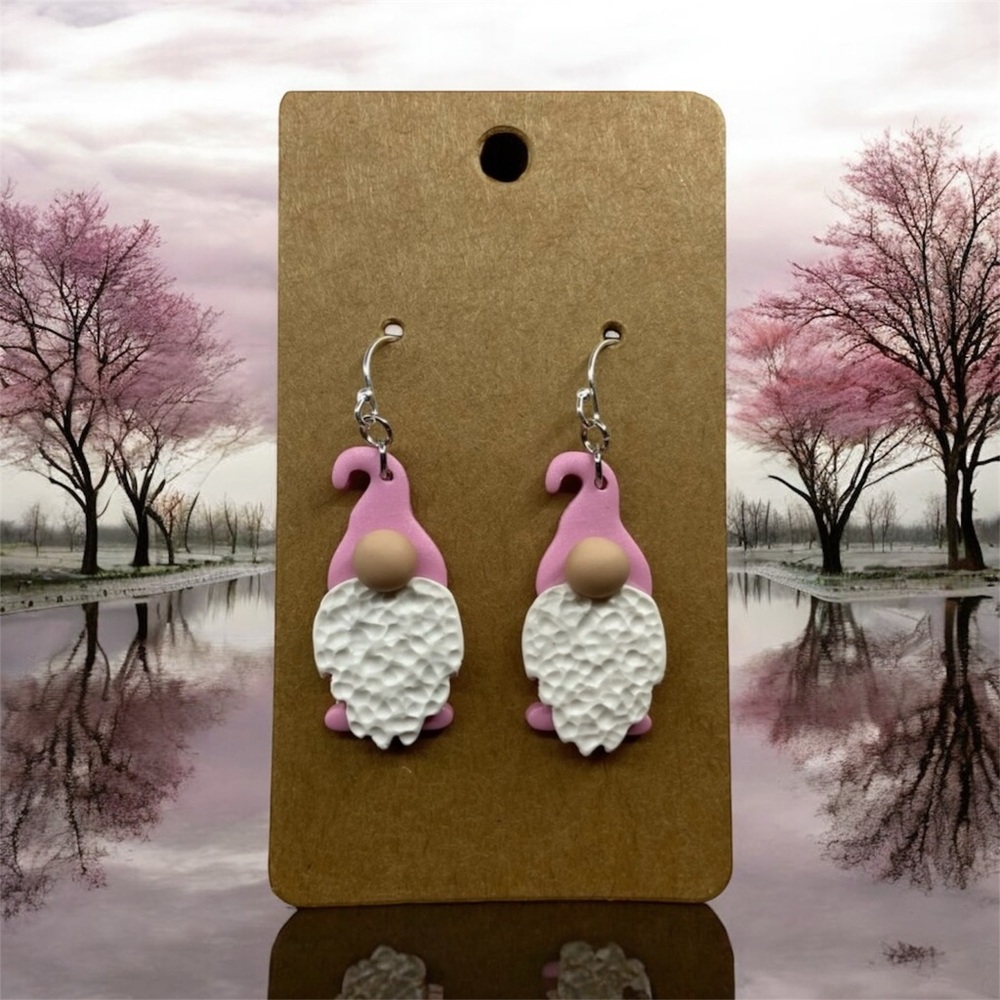 Handmade Earrings - Pink Gnomies🌸